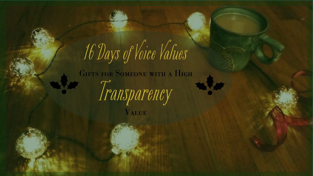 Voice Values Gift Guide for Transparency